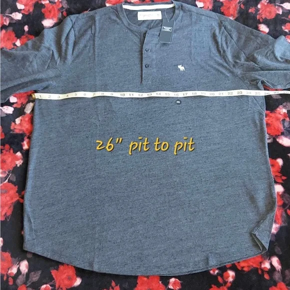 Abercrombie and Fitch Henley Tee size XXL NWT - Picture 2 of 8